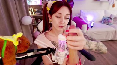 Your wife will never know that ginger teen strips naked for her vibrator