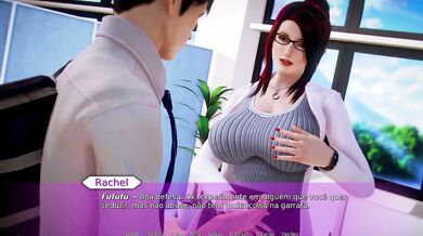 Waifu Academy Kaori destroyed squirting orgasm in hentai game
