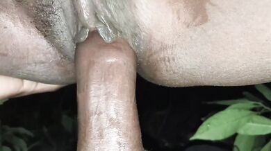 Big black cock wrecks her tight pussy even on her period raw backshots bbc leave nothing