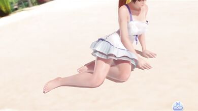 Kasumi exposed her big tits in doaxvv nude mod fanservice episode