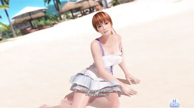 Kasumi exposed her big tits in doaxvv nude mod fanservice episode