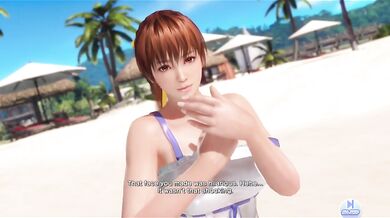 Kasumi exposed her big tits in doaxvv nude mod fanservice episode