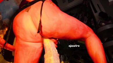 Meru the Succubus gets destroyed by a MASSIVE COCK cosplay giant dildo fucking dildo ride pussy