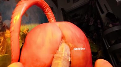 Meru the Succubus gets destroyed by a MASSIVE COCK cosplay giant dildo fucking dildo ride pussy
