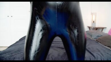 Oily PVC leggings ass worship - (PREVIEW)