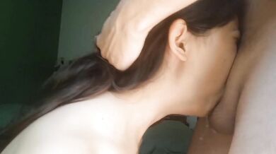 she swallows it whole until I cum deep in her throat, deepthroat