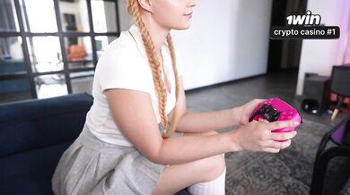 Naughty College Girl Cheats with Friend Instead of Playing Games and Gets Creampie