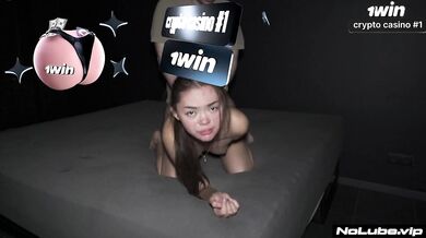Tiny Asian Gymnast VS BIG Cock
