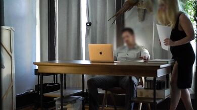 Caught fucking secretary on desk at work