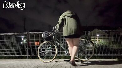 TEASER: Riding my bike while flashing my pussy and nipples - Follow MooJay on Onlyfans for full version