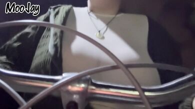 TEASER: Riding my bike while flashing my pussy and nipples - Follow MooJay on Onlyfans for full version