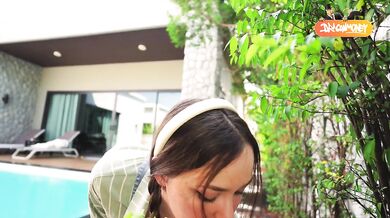 Caught the gardener girl in the yard and fucked her outdoors while no one was watching