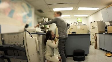 Caught by Secretary jerking off in office. Blowjob