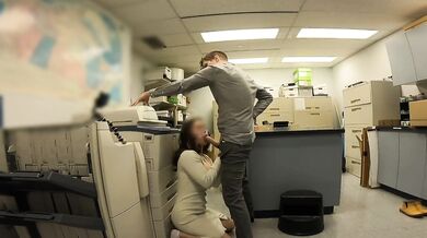 Caught by Secretary jerking off in office. Blowjob
