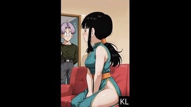 Cell Perfect Form + Future Trunks vs Android 18 and Busty MILF Chi-Chi