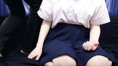 I OFFERED A RELAXING MASSAGE FOR A SHY JAPANESE SCHOOLGIRL