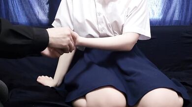 I OFFERED A RELAXING MASSAGE FOR A SHY JAPANESE SCHOOLGIRL