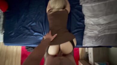 Italian girlfriend cheats raw doggystyle gets stuffed tight by alpha stranger