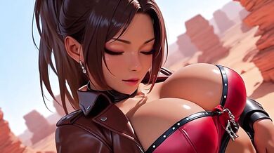 Blindfolded redhead takes cumshot deep in throat POV hentai