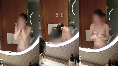 Pre-Bath Cleaning Routine Unleashed Japanese Girl's Nude Squeaky Clean Porn