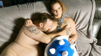 Chubby Daddy Nursing on My Giant Titties Hard Nipple Sucking