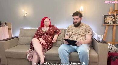 Step mom stepson and young woman destroyed in messy threesome
