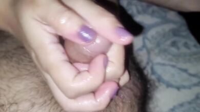 She got me hard just told her tired then she whacked me off fast