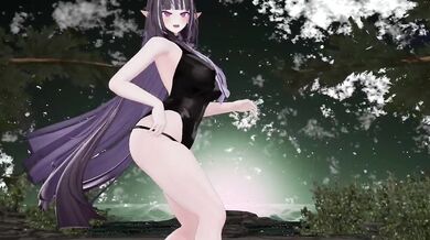 Thicc elf vtuber stripped dancing fortnite MMD hentai leak
