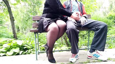 My hot stepmom flashes in public then takes a big cumshot