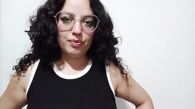 Joi meets her neighbor's wet panties hot fetish domination cum on tongue