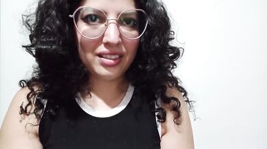 Joi meets her neighbor's wet panties hot fetish domination cum on tongue
