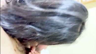 My husband's boss destroyed my latina blowjob with his thick cock