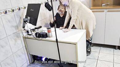 Boss sucks his dick under her desk and rims his ass raw