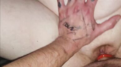 Tattooed step sis gets her dripping wet pussy pounded in missionary POV