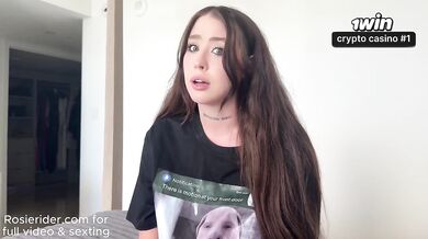 Stepsis on my bed no panties deep throat cowgirl blowjob