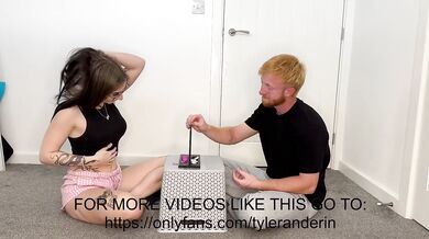 British couple gets creampie playing sexual connect 4