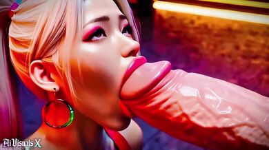 AI anime thick Korean babes destroyed by interracial anal and blowjobs 4K