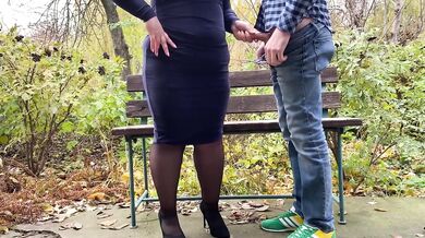 Stepmother ruined by thick ass doggy style cumshot in public