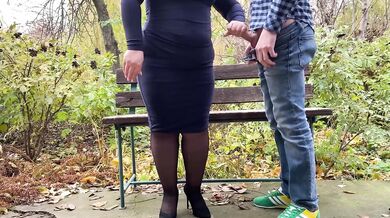 Stepmother ruined by thick ass doggy style cumshot in public
