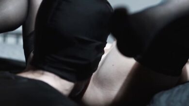 He drops to his knees and licks my fishnet-stocked pussy till I scream my real orgasm
