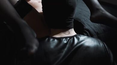 He drops to his knees and licks my fishnet-stocked pussy till I scream my real orgasm