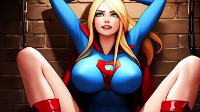Supergirl's big tits bust through bondage as aliens watch her struggle