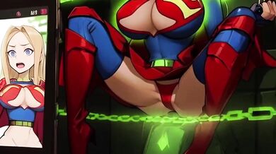 Supergirl's big tits bust through bondage as aliens watch her struggle