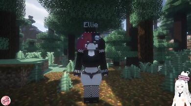 Minecraft blows my huge cock deepthroats me and swallows all my cum