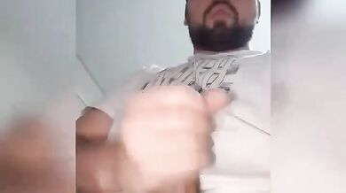 Hot day stroking my thick cock until I blow my load