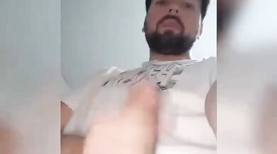 Hot day stroking my thick cock until I blow my load