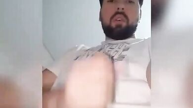 Hot day stroking my thick cock until I blow my load