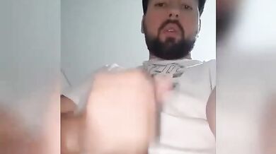 Hot day stroking my thick cock until I blow my load