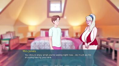 Granny Worships His Monster Dick After Gameplay Starts Hard MILF Fuck