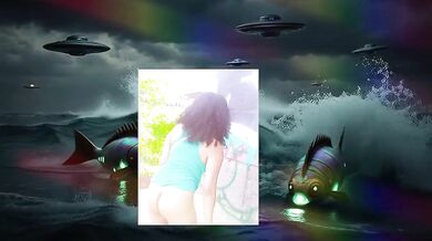 Sci fi planet parody she got caught taking it in the ocean outside